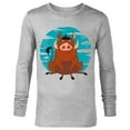 thumbnail image 1 of Disney The Lion King Happy Pumbaa - Long Sleeve T-Shirt for Men -Customized-Athletic Heather, 1 of 5