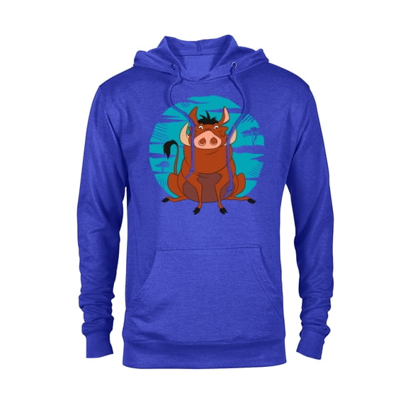 Disney The Lion King Happy Pumbaa - Pullover Hoodie for Adults -Customized-Royal Heather
