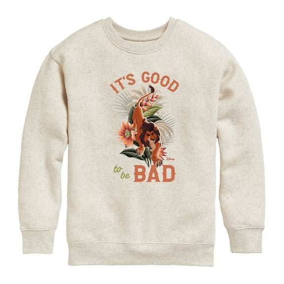 Disney - The Lion King - It's Good To Be Bad Scar - Toddler & Youth Crewneck Fleece Sweatshirt
