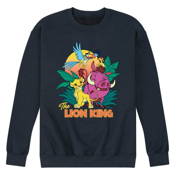 Disney - The Lion King - Lion King Group - Men's Crew Neck Fleece Pullover