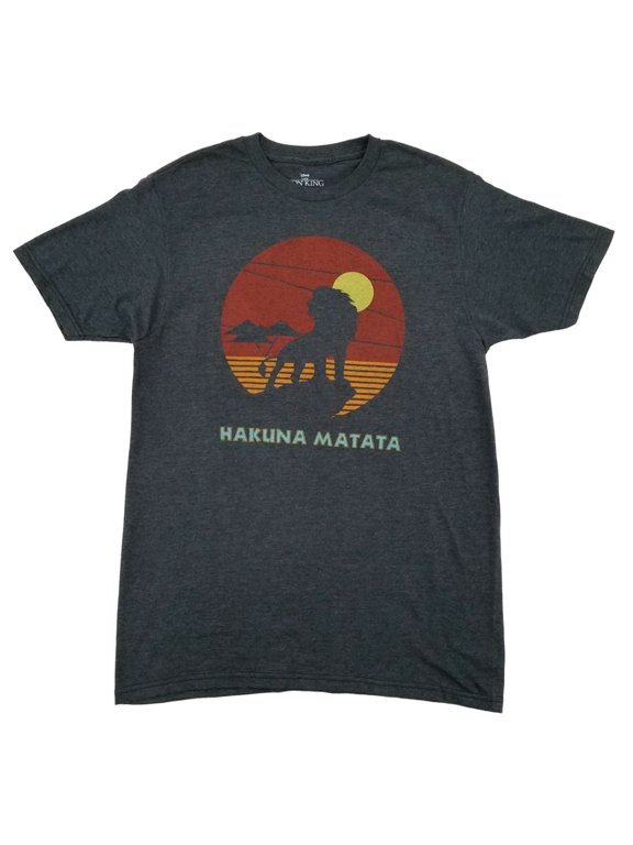 The Lion King Mens Gray Heather Hakuna Matata T-Shirt X-Large
