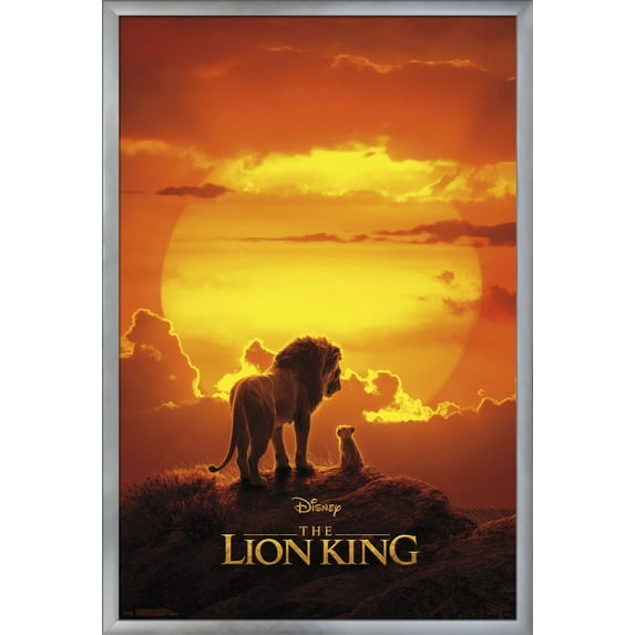 Disney The Lion King - Mufasa And Simba Wall Poster, 22.375" x 34", Framed