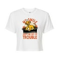thumbnail image 1 of Disney - The Lion King - My Smile Keeps Me Out Of Trouble - Juniors Cropped Cotton Blend T-Shirt, 1 of 4