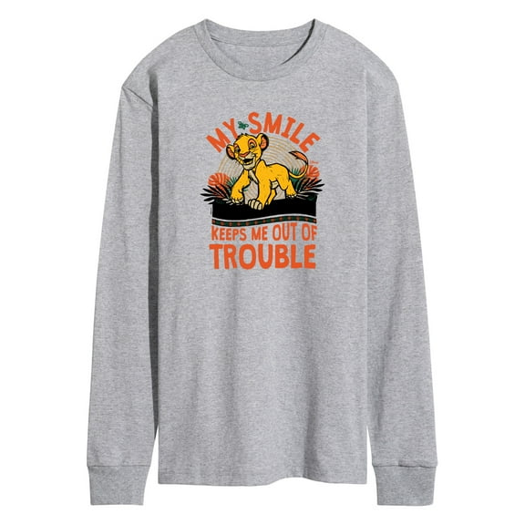 Disney - The Lion King - My Smile Keeps Me Out Of Trouble - Men's Long Sleeve T-Shirt