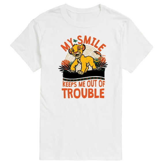Disney - The Lion King - My Smile Keeps Me Out Of Trouble - Men's Short Sleeve Graphic T-Shirt