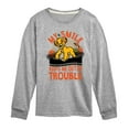 thumbnail image 1 of Disney - The Lion King - My Smile Keeps Me Out Of Trouble - Toddler & Youth Long Sleeve Graphic T-Shirt, 1 of 4