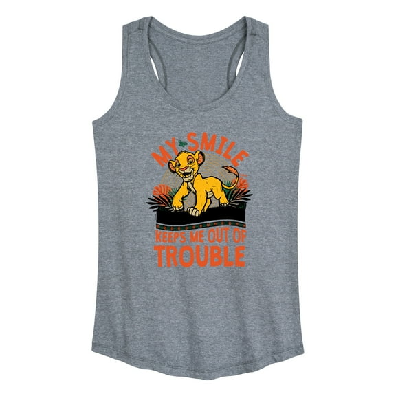 Disney - The Lion King - My Smile Keeps Me Out Of Trouble - Women's Racerback Tank Top