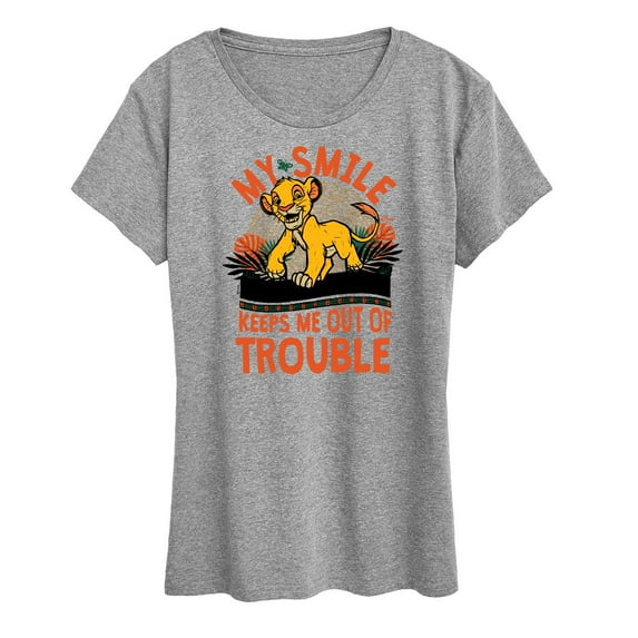 Disney - The Lion King - My Smile Keeps Me Out Of Trouble - Women's Short Sleeve Graphic T-Shirt