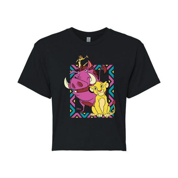 Disney - The Lion King - No Worries Rest Of Your Days - Juniors Cropped Cotton Blend T-Shirt