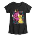 thumbnail image 1 of Disney - The Lion King - No Worries Rest Of Your Days - Toddler & Youth Girls Raglan Graphic T-Shirt, 1 of 4