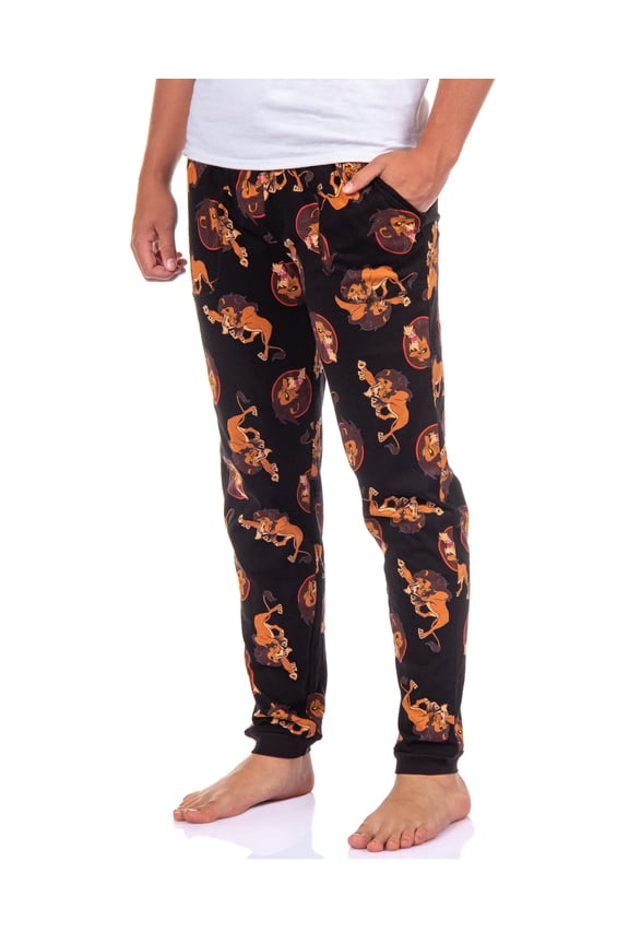 Disney The Lion King Pajama Pants Scar All Over Print PJ Lounge Joggers