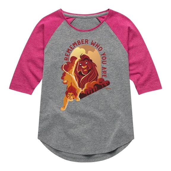 Disney - The Lion King - Remember Who You Are - Toddler & Youth Girls Raglan Graphic T-Shirt
