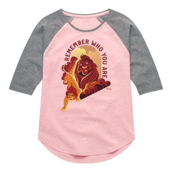 Disney - The Lion King - Remember Who You Are - Toddler & Youth Girls Raglan Graphic T-Shirt