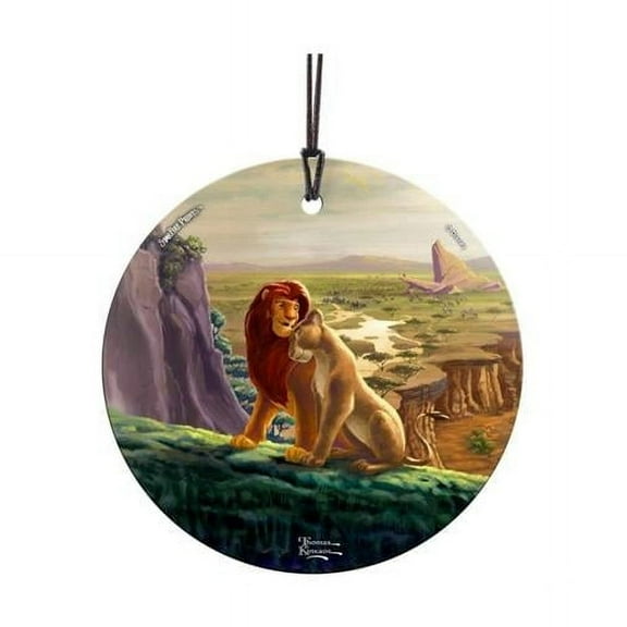 Disney (The Lion King Return to Pride Rock - Simba and Nala) StarFire Prints Hanging Glass Print SPCIR991