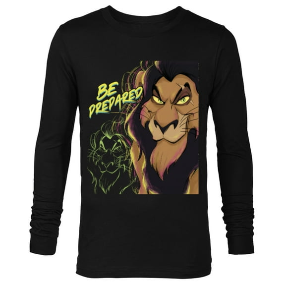 Disney The Lion King Scar Be Prepared Villains Halloween - Long Sleeve T-Shirt for Men - Customized-Black