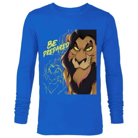 Disney The Lion King Scar Be Prepared Villains Halloween - Long Sleeve T-Shirt for Men - Customized-Navy
