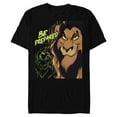 thumbnail image 1 of Disney The Lion King Scar Be Prepared Villains Halloween - Short Sleeve Blended T-Shirt for Adults - Customized-Black, 1 of 5