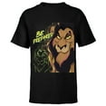 thumbnail image 1 of Disney The Lion King Scar Be Prepared Villains Halloween - Short Sleeve T-Shirt for Kids - Customized-Black, 1 of 5
