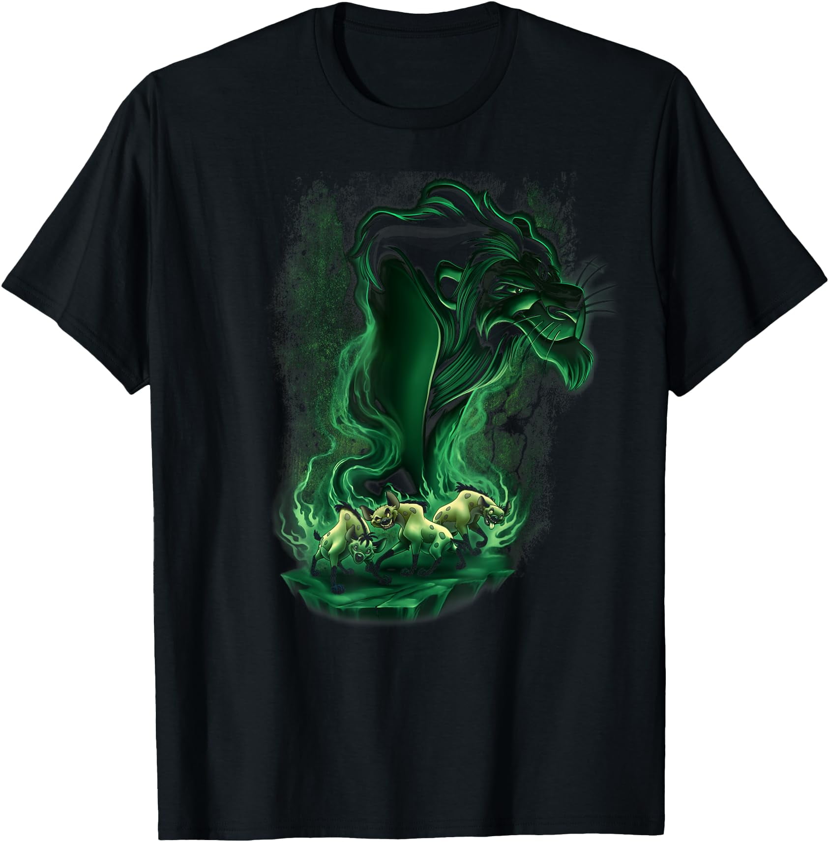 Disney The Lion King Scar & Hyenas Green Smokey Portrait T-Shirt