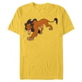 thumbnail image 1 of Disney The Lion King Scar Prowling - Short Sleeve Blended T-Shirt for Adults -Customized-Yellow, 1 of 5