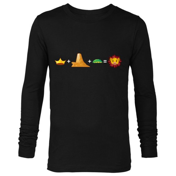 Disney The Lion King Simba Emoji Code Formula - Long Sleeve T-Shirt for Men - Customized-Black