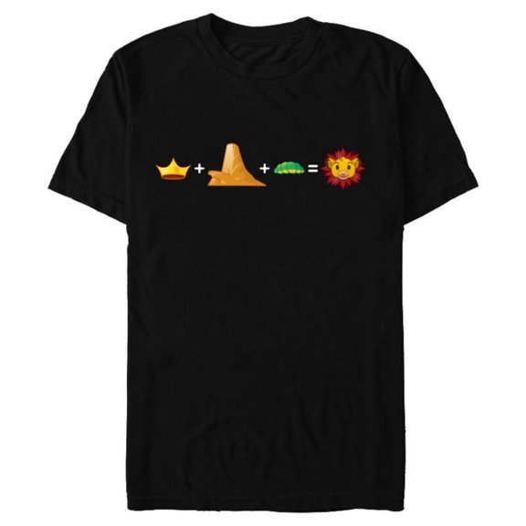 Disney The Lion King Simba Emoji Code Formula - Short Sleeve Blended T-Shirt for Adults - Customized-Black