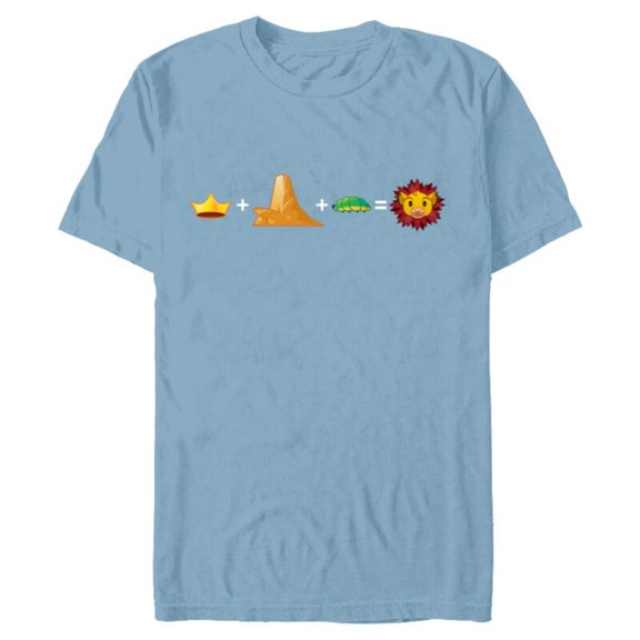 Disney The Lion King Simba Emoji Code Formula - Short Sleeve Blended T-Shirt for Adults - Customized-Ocean Blue