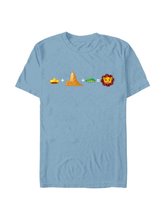 The Lion King Simba Emoji Code Formula - Short Sleeve Blended T-Shirt for Adults - Customized-Ocean Blue