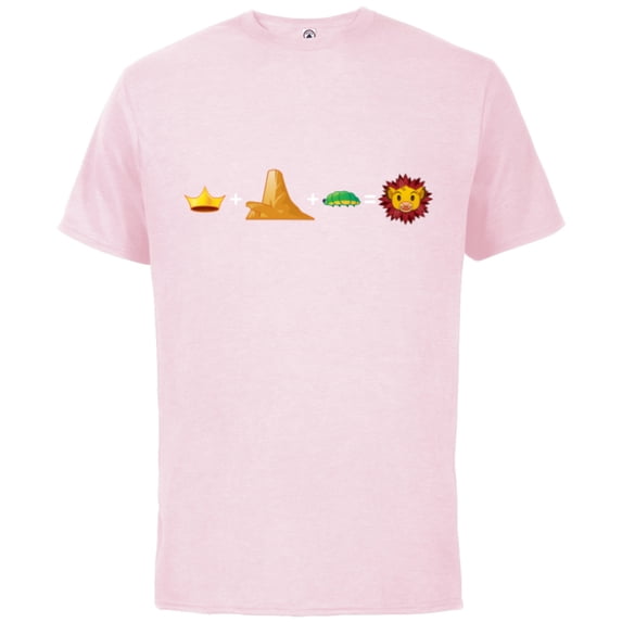 Disney The Lion King Simba Emoji Code Formula - Short Sleeve Cotton T-Shirt for Adults - Customized-Soft Pink