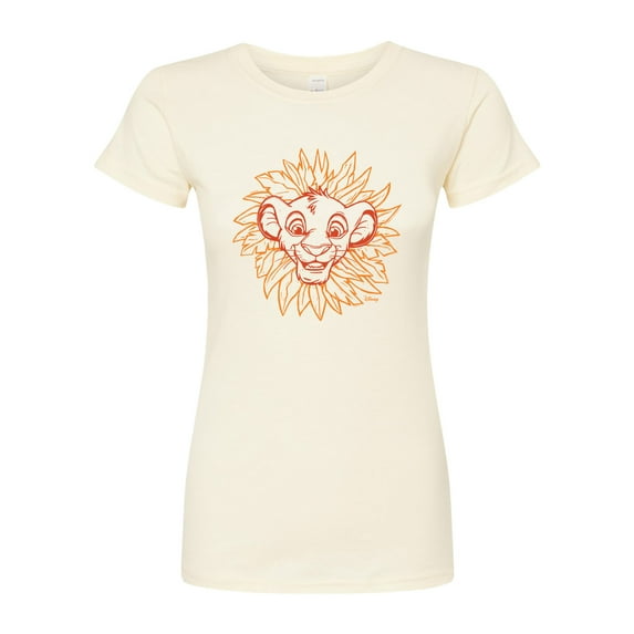 Disney - The Lion King - Simba Linocut - Juniors Fitted Graphic T-Shirt