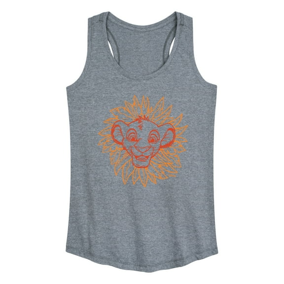 Disney - The Lion King - Simba Linocut - Women's Racerback Tank Top