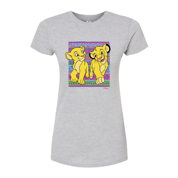 Disney - The Lion King - Simba Nala Pattern - Juniors Fitted Graphic T-Shirt