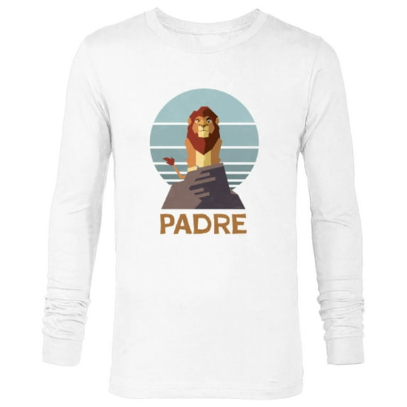 Disney The Lion King Simba Padre Día del Padre Father’s Day - Long Sleeve T-Shirt for Men - Customized-White
