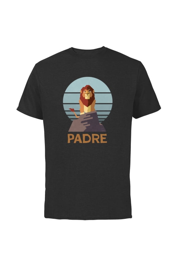 The Lion King Simba Padre Día del Padre Father’s Day - Short Sleeve Cotton T-Shirt for Adults - Customized-Black