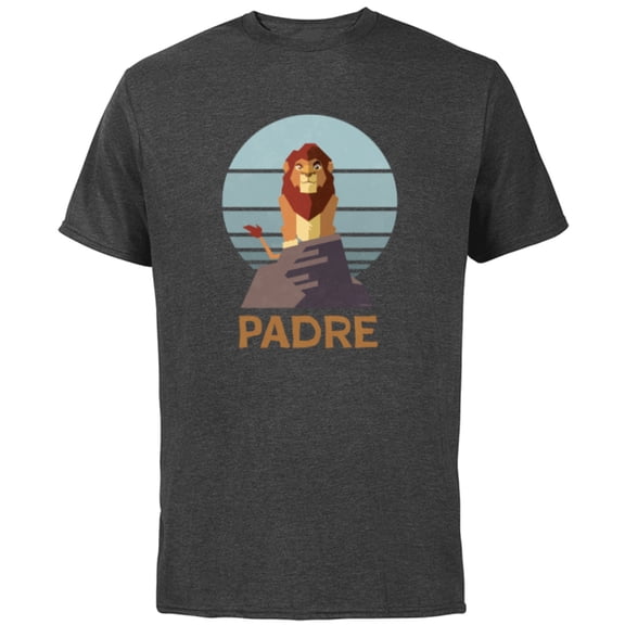 Disney The Lion King Simba Padre Día del Padre Father’s Day - Short Sleeve Cotton T-Shirt for Adults - Customized-Charcoal