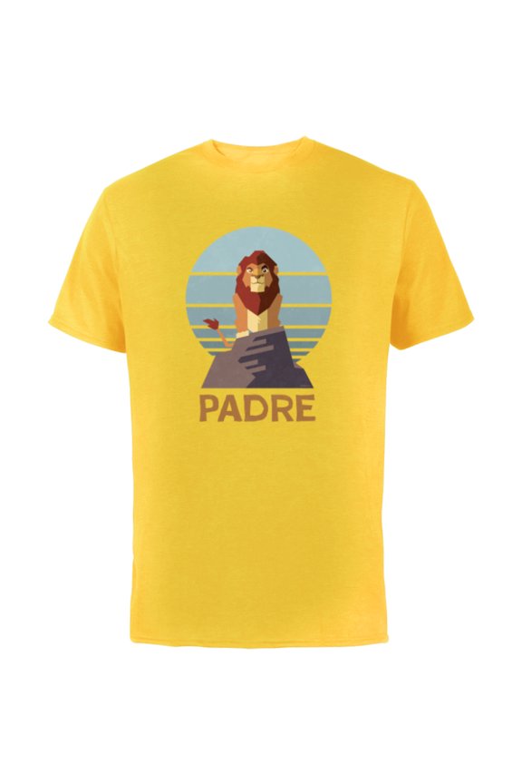 The Lion King Simba Padre Día del Padre Father’s Day - Short Sleeve Cotton T-Shirt for Adults - Customized-Yellow