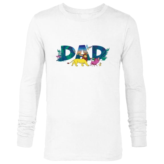 Disney The Lion King Simba & Pals Dad Father’s Day Birthday - Long Sleeve T-Shirt for Men - Customized-White