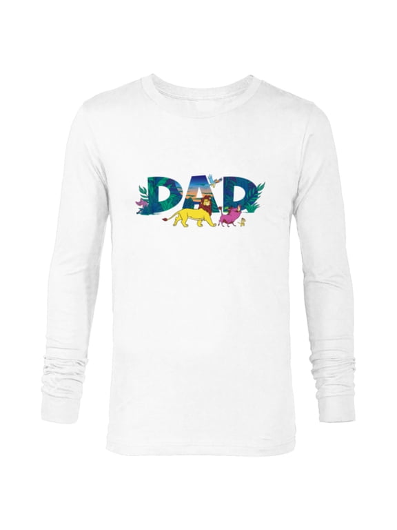 The Lion King Simba & Pals Dad Father’s Day Birthday - Long Sleeve T-Shirt for Men - Customized-White