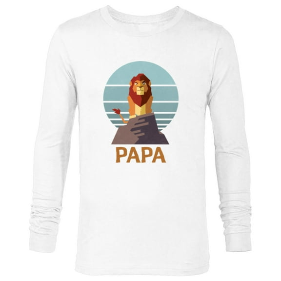 Disney The Lion King Simba Papa Día del Padre Father’s Day - Long Sleeve T-Shirt for Men - Customized-White