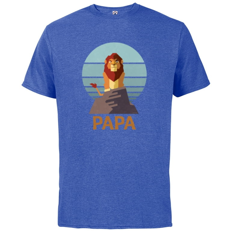 Disney The Lion King Simba Papa Día del Padre Father’s Day - Short Sleeve  Cotton T-Shirt for Adults - Customized-Royal Heather