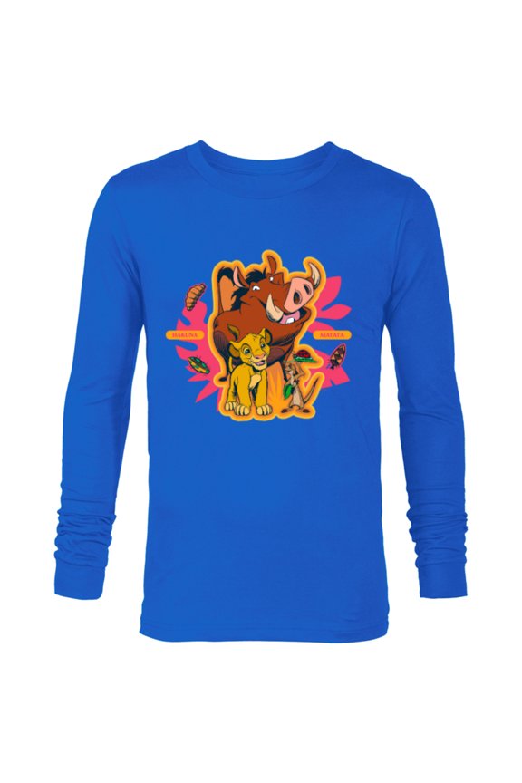 The Lion King Simba Timon Pumbaa Hakuna Matata - Long Sleeve T-Shirt for Men - Customized-Royal