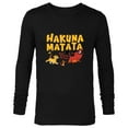 thumbnail image 1 of Disney The Lion King Simba Timon Pumbaa Hakuna Matata Walk - Long Sleeve T-Shirt for Men - Customized-Black, 1 of 5