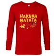 thumbnail image 1 of Disney The Lion King Simba Timon Pumbaa Hakuna Matata Walk - Long Sleeve T-Shirt for Men - Customized-New Red, 1 of 5