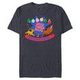 thumbnail image 1 of Disney The Lion King Simba Timon Pumbaa Holiday Vibes - Short Sleeve Blended T-Shirt for Adults - Customized-Navy Heather, 1 of 5