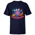 thumbnail image 1 of Disney The Lion King Simba Timon Pumbaa Holiday Vibes - Short Sleeve T-Shirt for Kids - Customized-Navy, 1 of 5