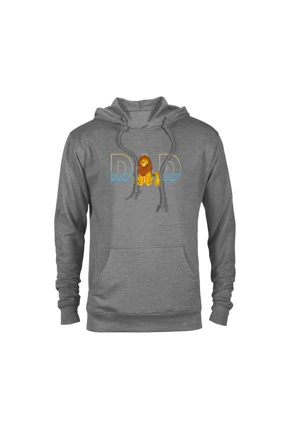 The Lion King Simba and Mufasa Dad - Pullover Hoodie for Adults- Customized-Graphite Heather