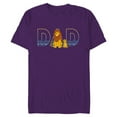 thumbnail image 1 of Disney The Lion King Simba and Mufasa Dad - Short Sleeve Blended T-Shirt for Adults- Customized-Purple, 1 of 5