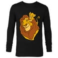 thumbnail image 1 of Disney The Lion King Simba and Mufasa Father and Son - Long Sleeve T-Shirt for Men - Customized-Black, 1 of 5