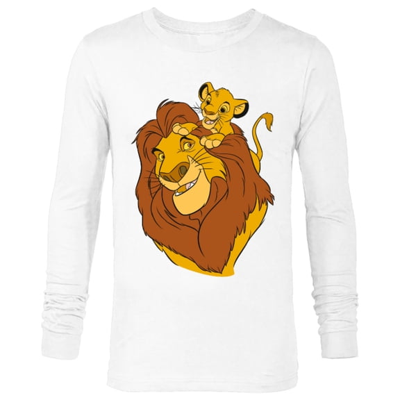 Disney The Lion King Simba and Mufasa Father and Son - Long Sleeve T-Shirt for Men - Customized-White