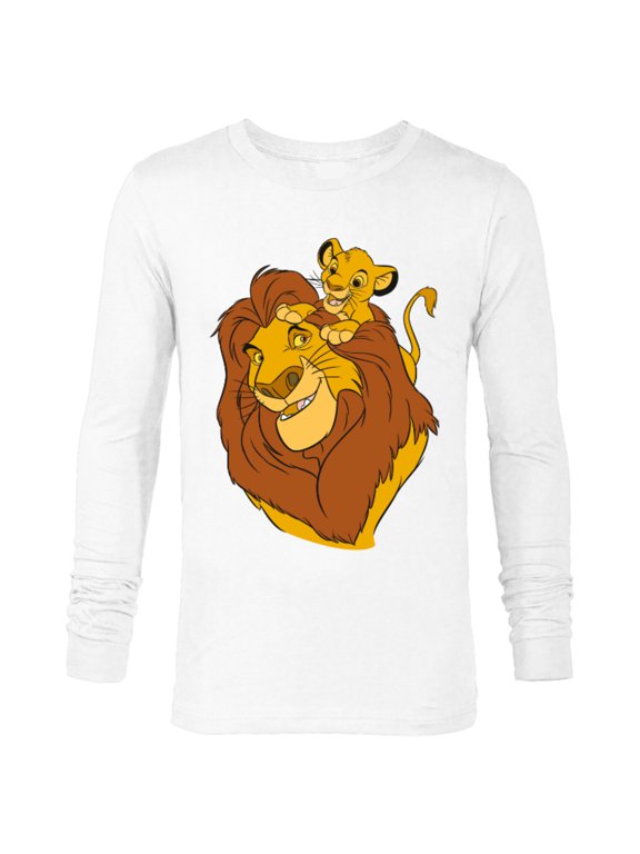 The Lion King Simba and Mufasa Father and Son - Long Sleeve T-Shirt for Men - Customized-White